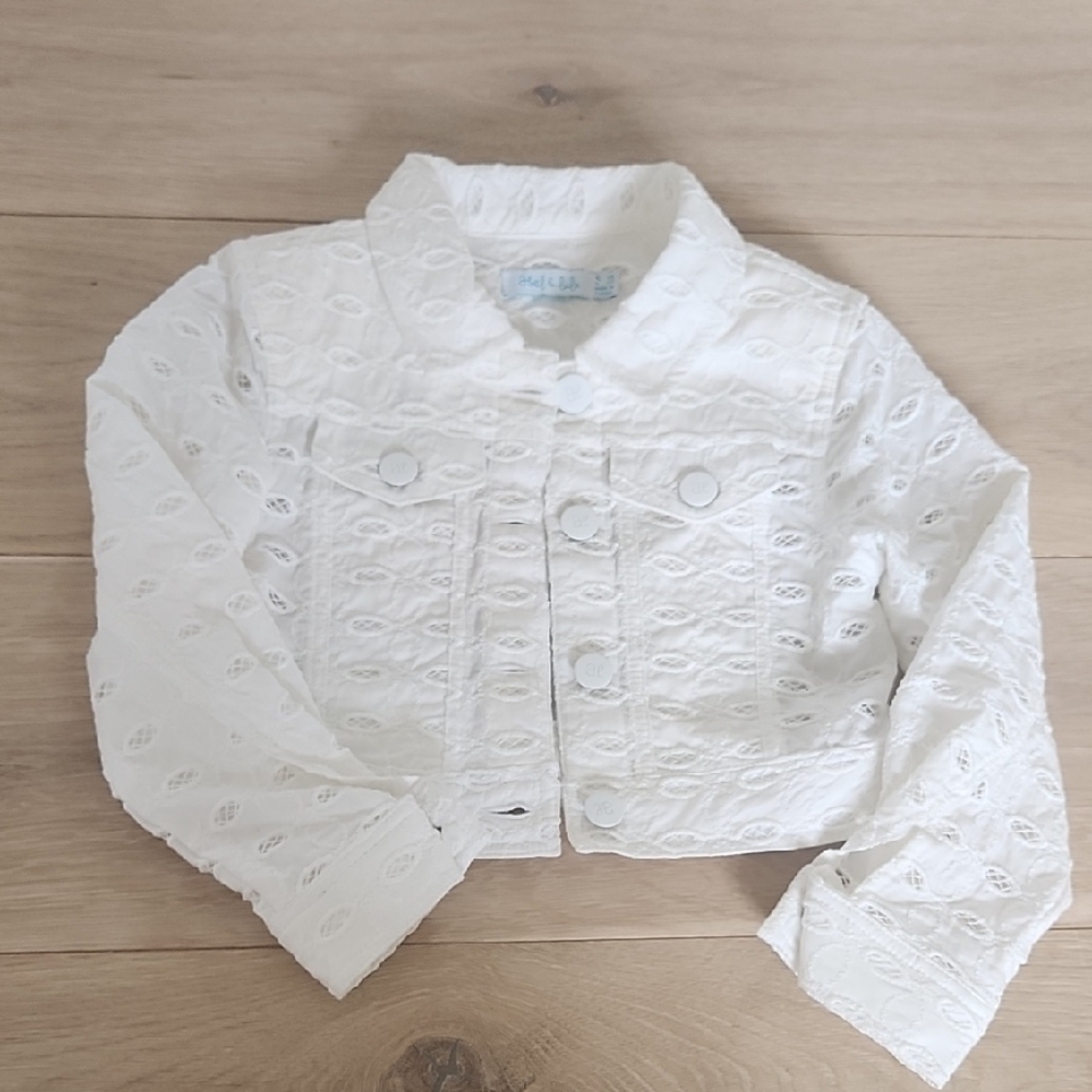 Girls Abel And Lula White Lace Jacket age 5